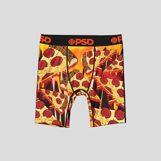 RECREATION- 男童平口四角褲-PIZZA-橘色