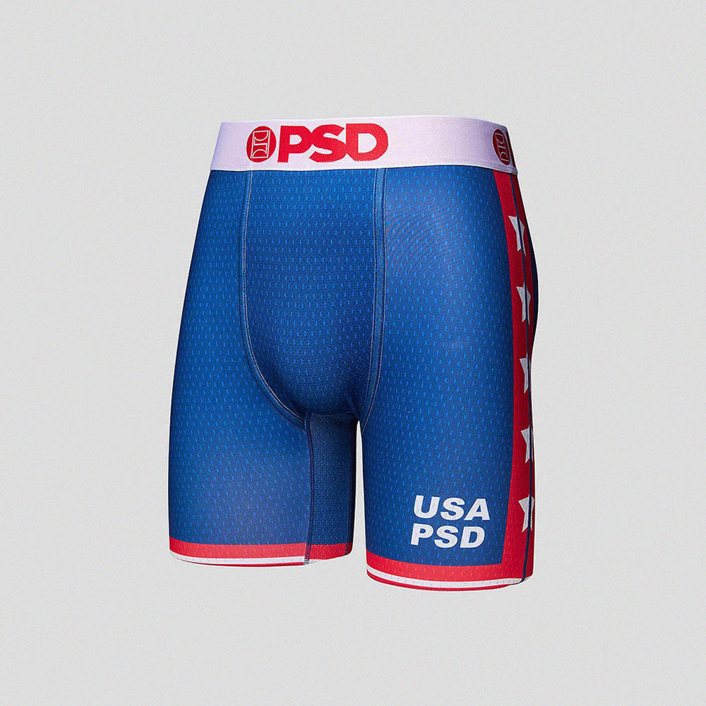 USA- 平口四角褲-PSD 美國隊-藍色