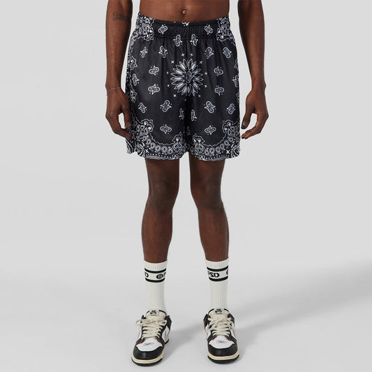 SPORTSWEAR - Sports Shorts - Paisley Pattern - Black