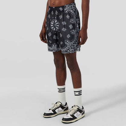 SPORTSWEAR - Sports Shorts - Paisley Pattern - Black