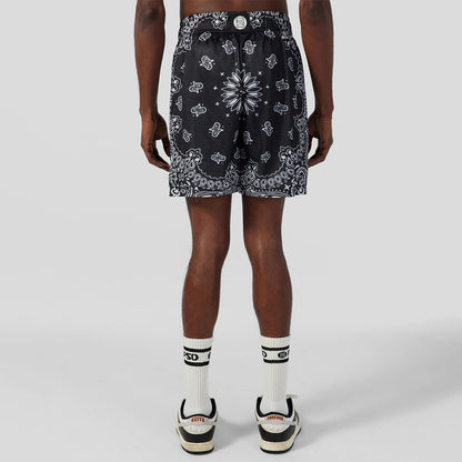 SPORTSWEAR - Sports Shorts - Paisley Pattern - Black