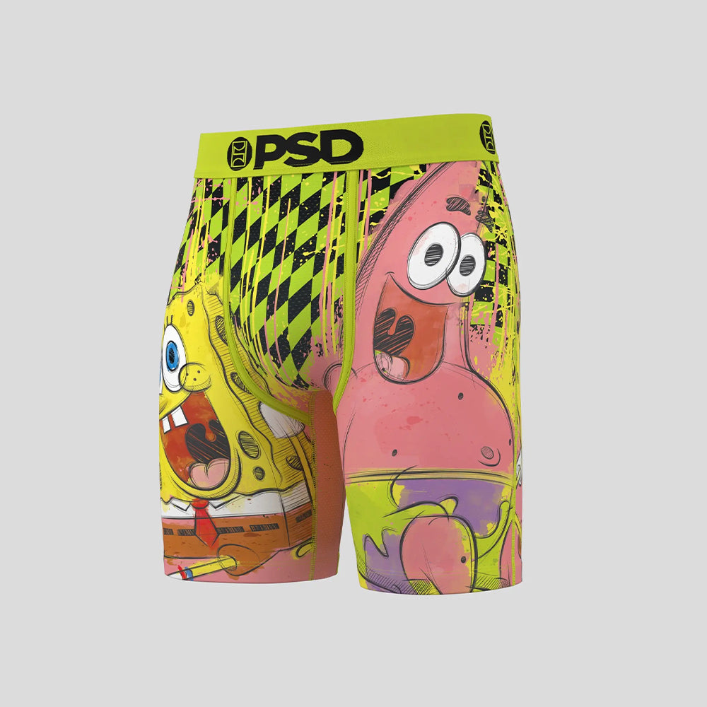 SPONGEBOB- 平口四角褲-哥倆好-黃色