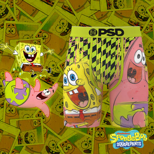 SPONGEBOB- 平口四角褲-哥倆好-黃色
