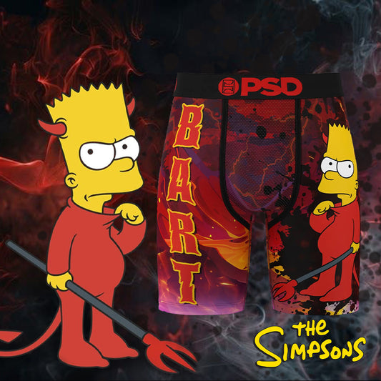 THE SIMPSONS- 平口四角褲-惡魔霸子-紅色
