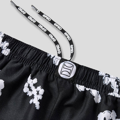 ESSENTIAL- Shorts-Black and White Cloud-Black