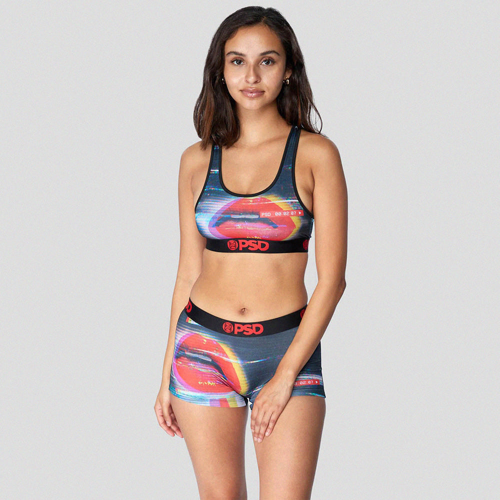 FUTURE TECH- 短版平口褲-紅脣爭奪戰-黑色