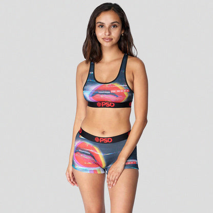 FUTURE TECH- 短版平口褲-紅脣爭奪戰-黑色