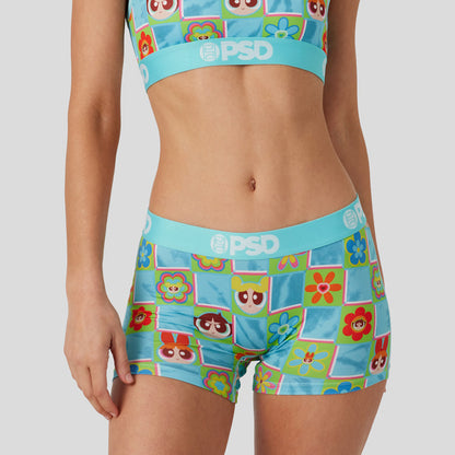 POWERPUFF- 短版平口褲-飛天小女警-藍色