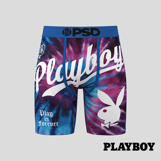 PLAYBOY-平口四角褲-永恆愛戀-藍色