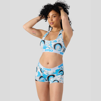 WARFACE-短版平口褲-海上鯊魚-白色