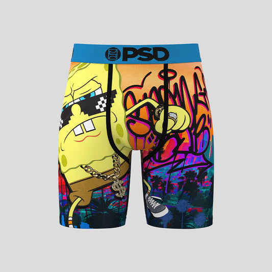 SPONGEBOB- 平口四角褲-西部海岸-藍色