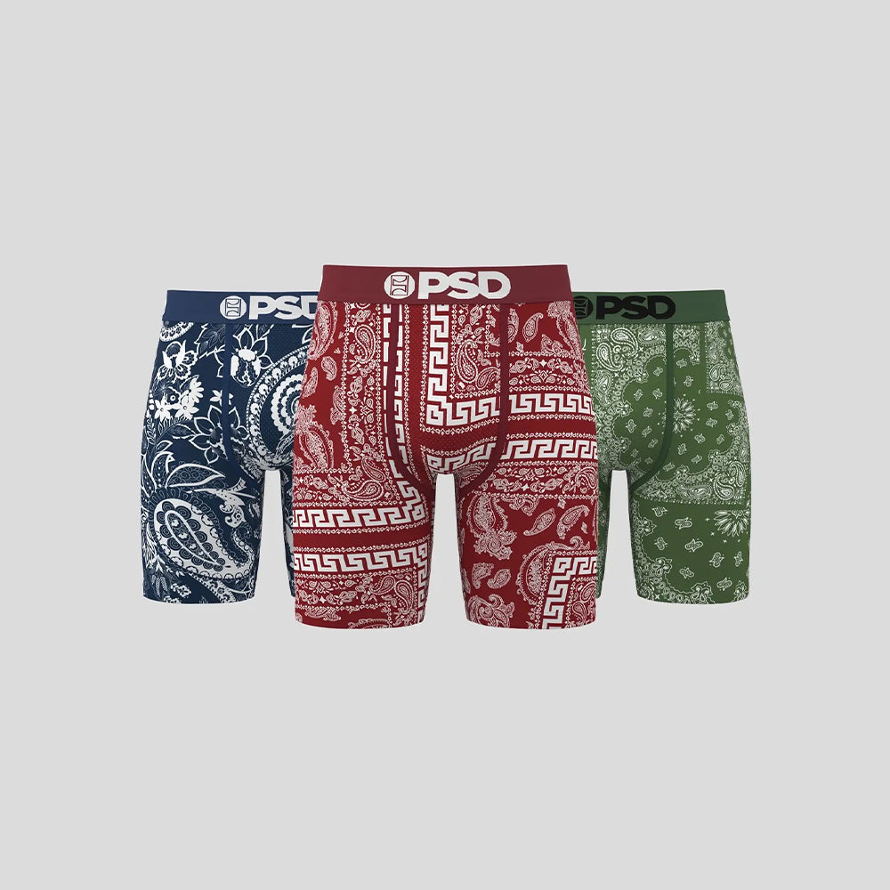 3-Pack - Boxer Briefs - Palm Tree Paradise - Blue