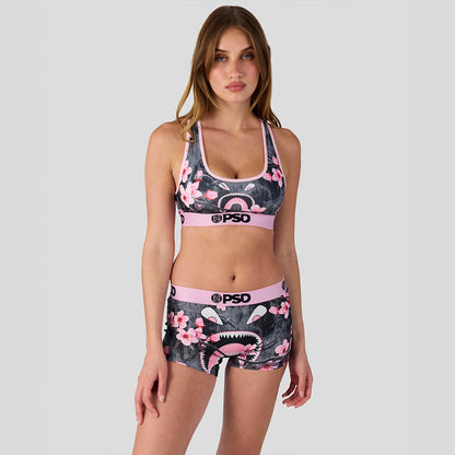 WARFACE- 短版平口褲-粉嫩櫻花-粉色