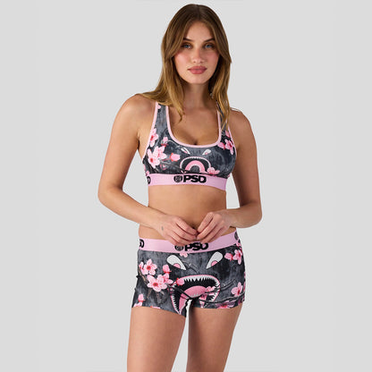 WARFACE- 短版背心-粉嫩櫻花-粉色