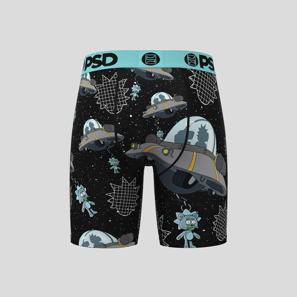 RICK AND MORTY- 平口四角褲 -太空船-藍色