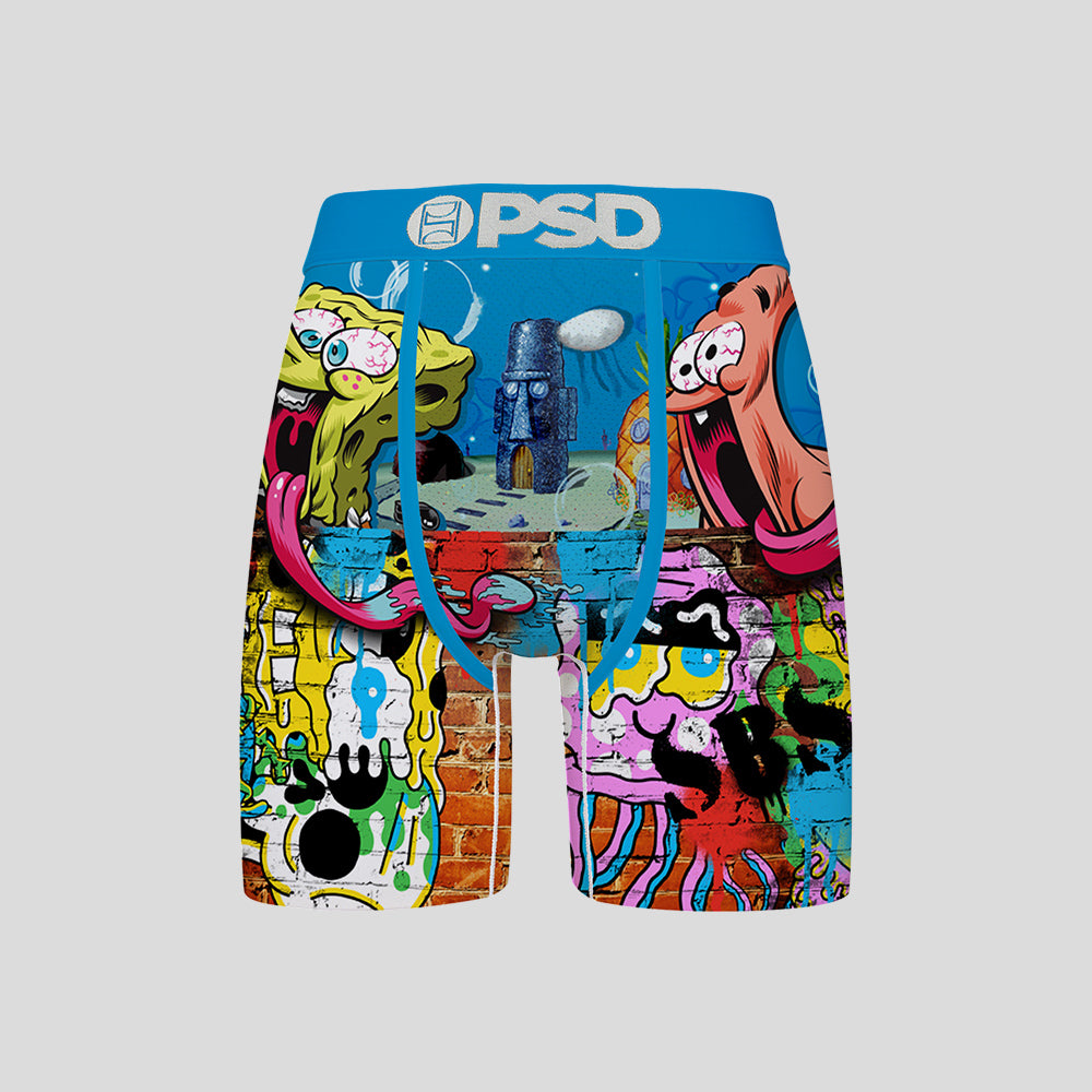 SPONGEBOB- 平口四角褲 -深海寶藏-藍色