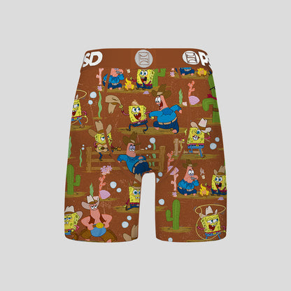SPONGEBOB- 平口四角褲 -野外迷宮-棕色