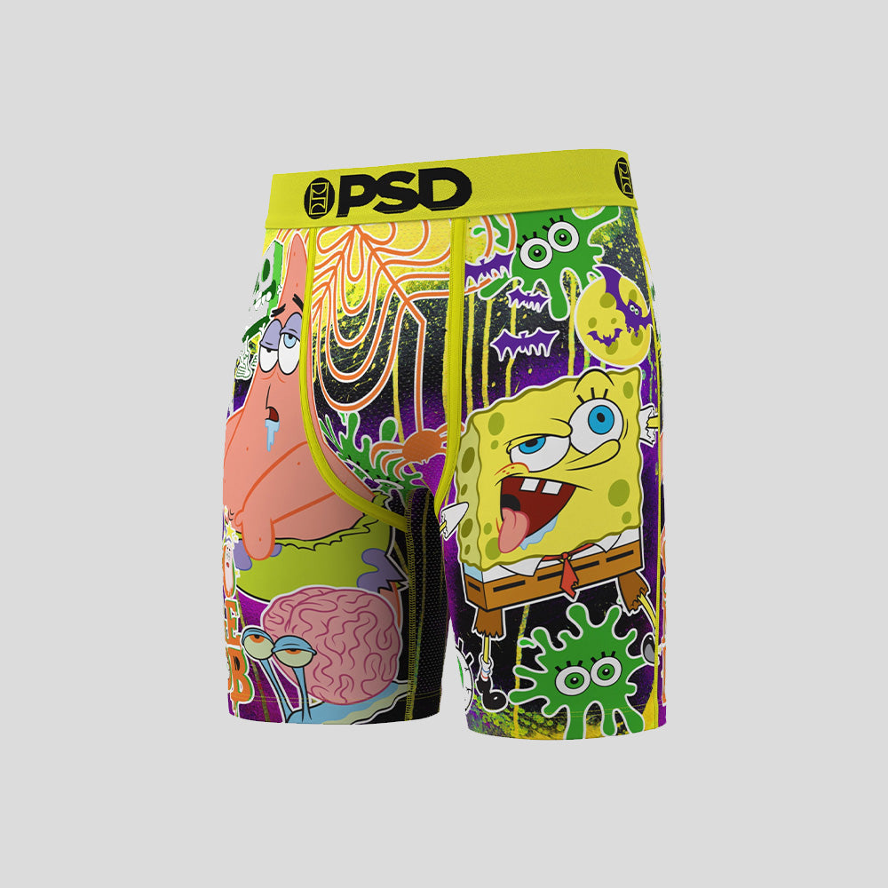 SPONGEBOB- 平口四角褲 -恐怖節-黃色