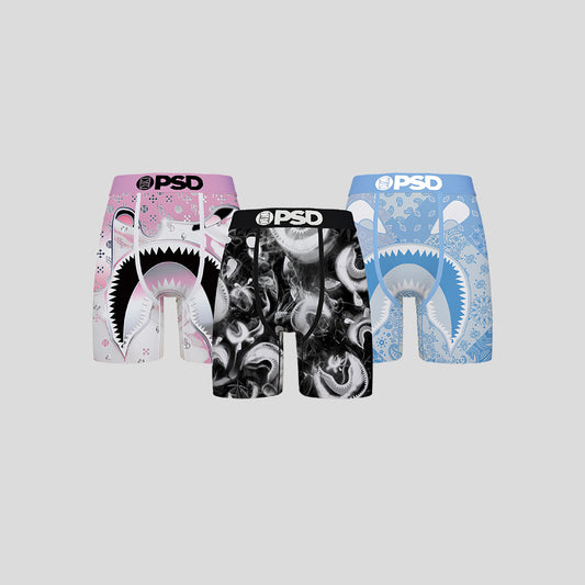 3-Pack - Boxer Briefs - Palm Tree Paradise - Blue