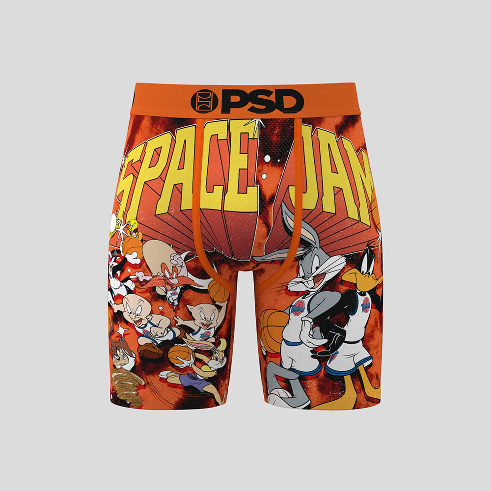 SPACE JAM- 平口四角褲 -團結力量大-橘色