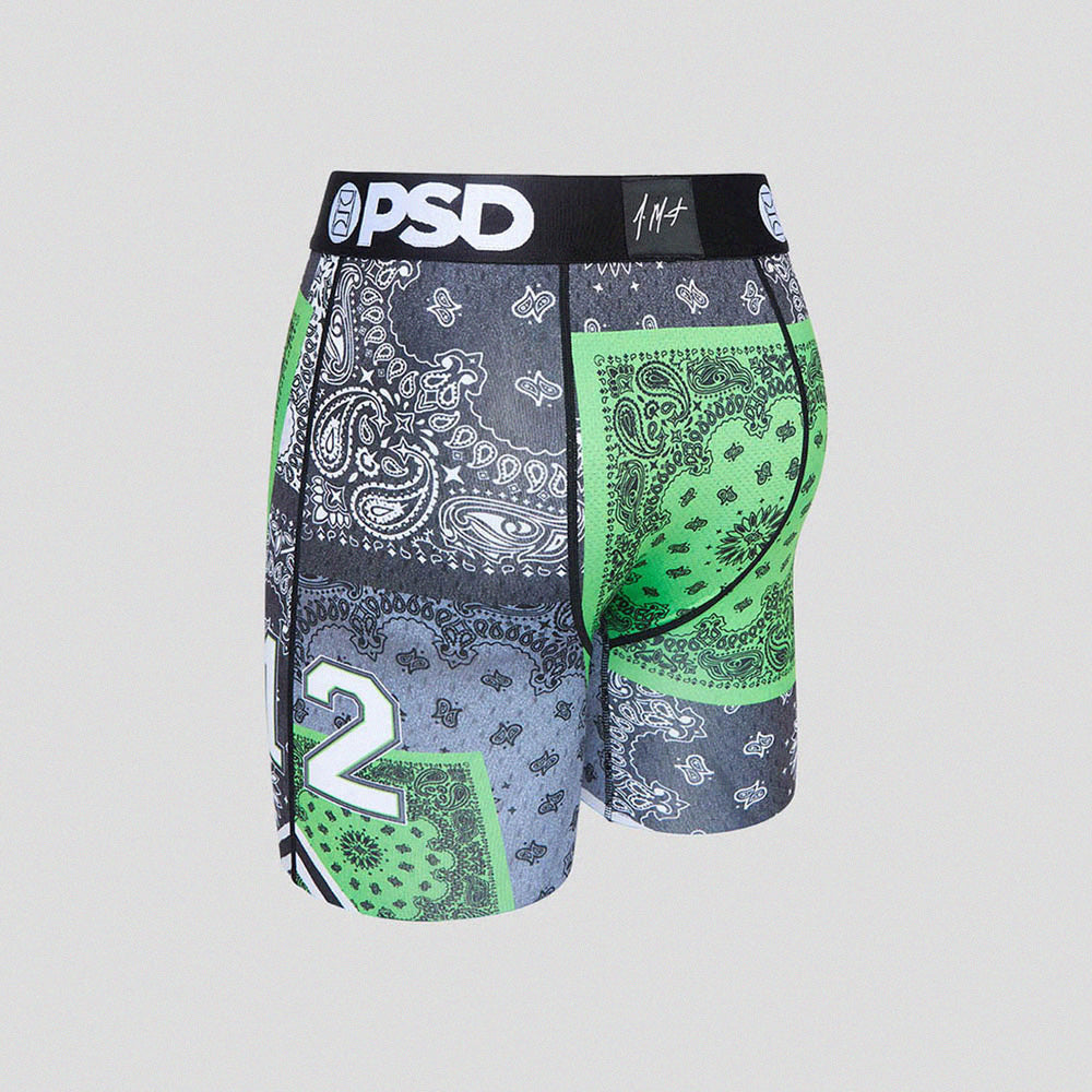 PSD Underwear JA MORANT- Flat Boxers-Color Blocking-Black – PSD