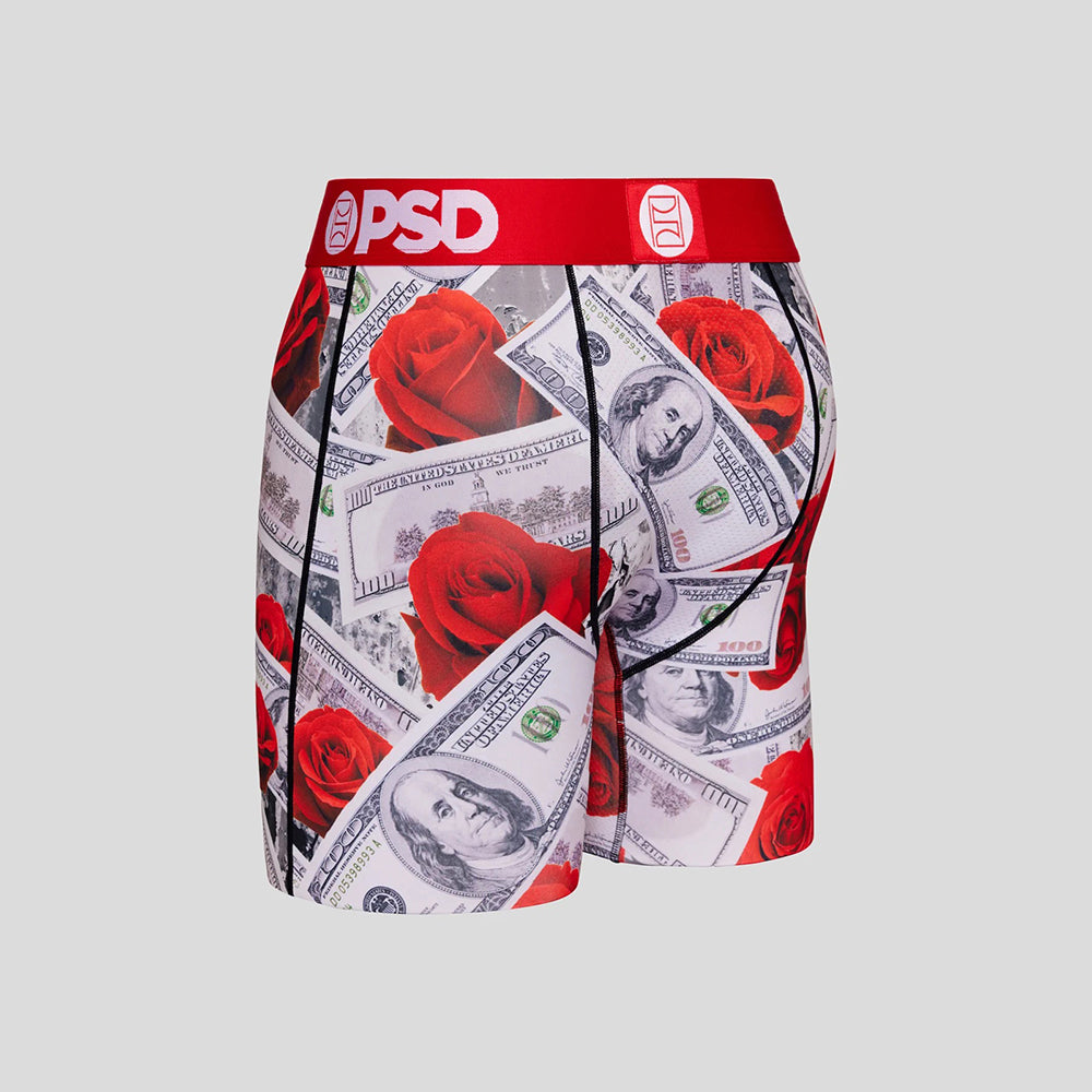 MONEY- 平口四角褲-100 朵玫瑰-紅色