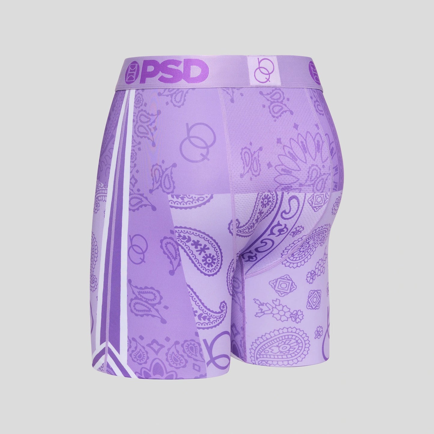 QUINCY- 平口四角褲-佩斯利花紋-紫色