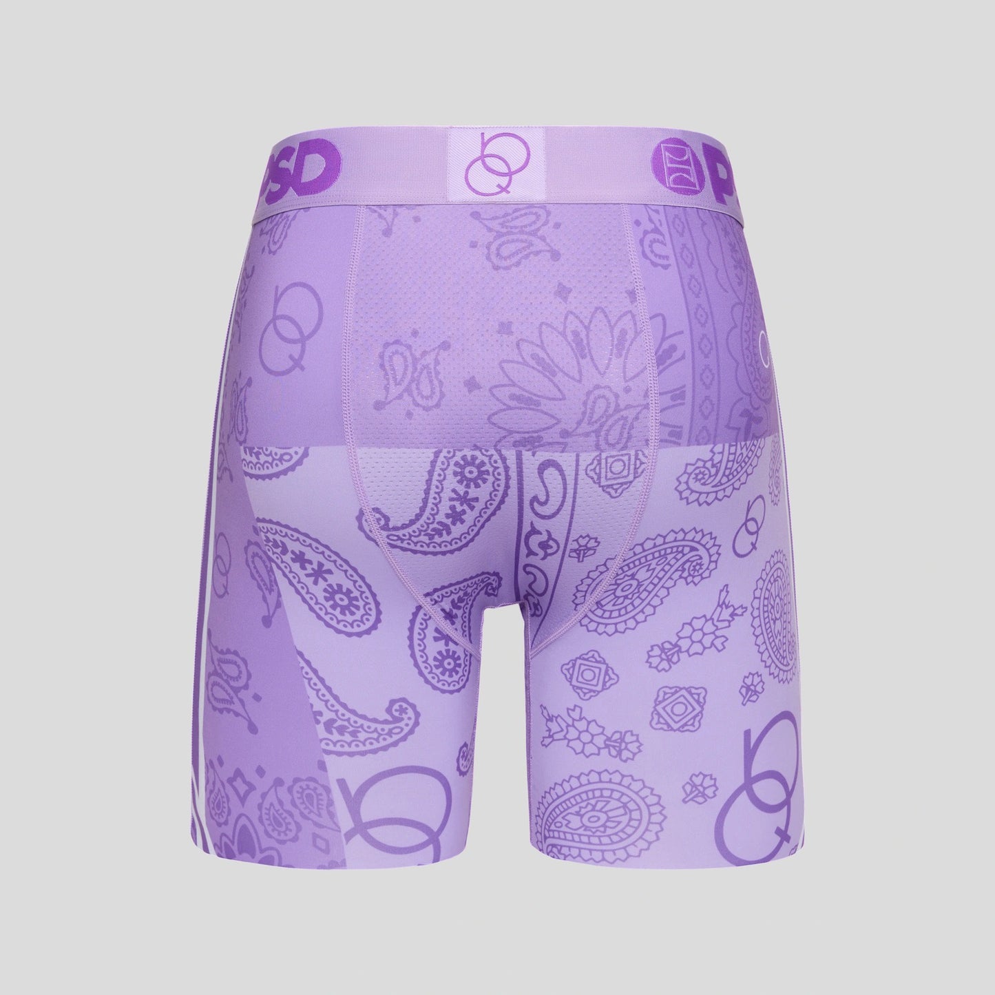 QUINCY- 平口四角褲-佩斯利花紋-紫色