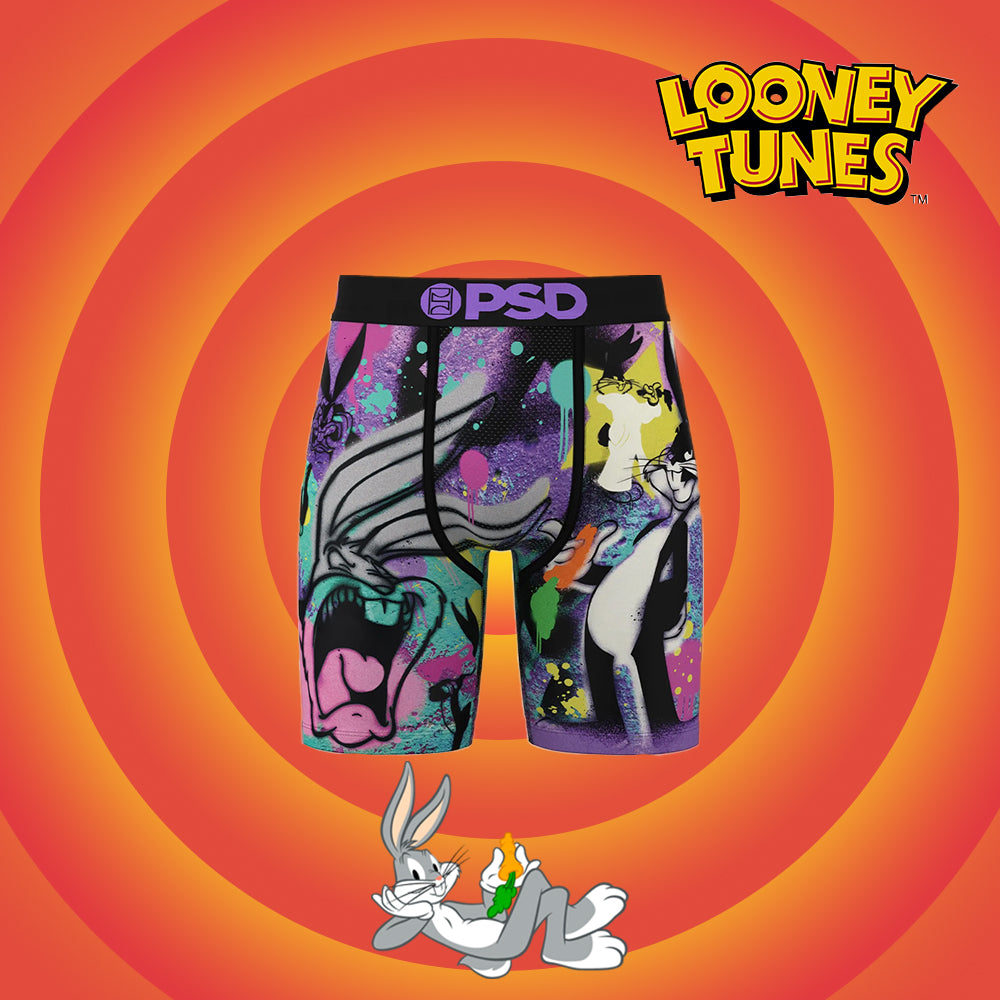 LOONEY TUNES-平口四角褲-蟲蟲危機-黑色