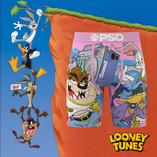 LOONEY TUNES- 平口四角褲-集合囉-粉色