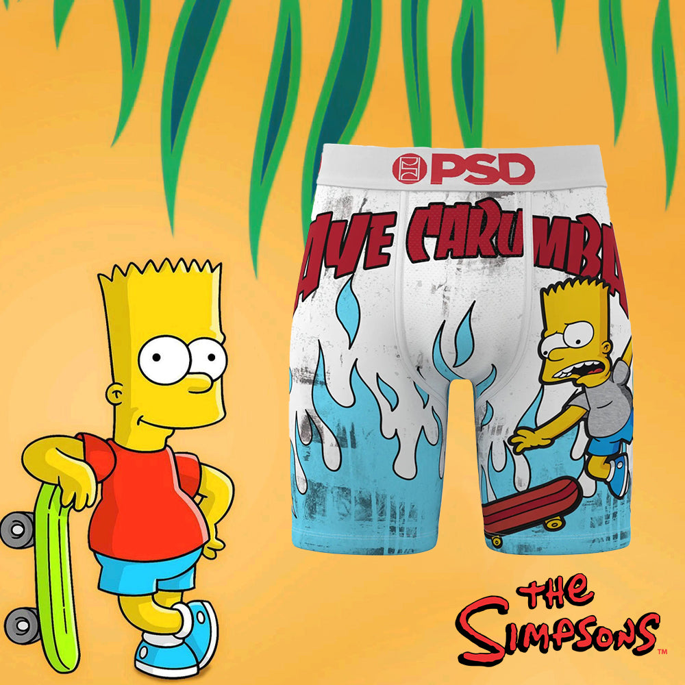 THE SIMPSONS- 平口四角褲-哇塞!-白色