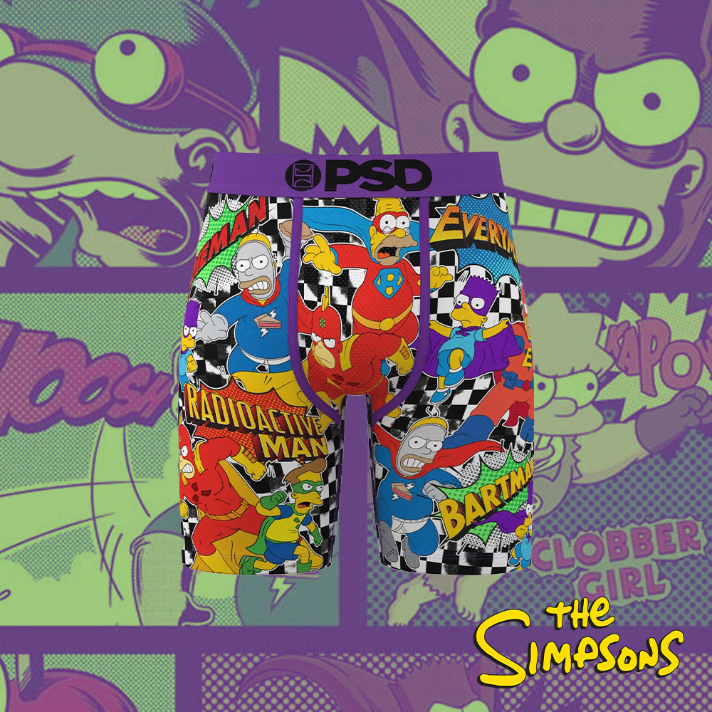 THE SIMPSONS- 平口四角褲-霸子戰隊-紫色