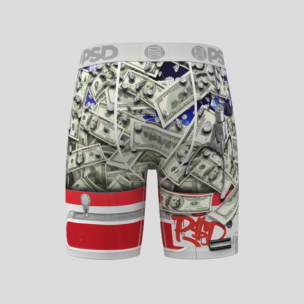 MONEY- 平口四角褲-現金一把抓-白色