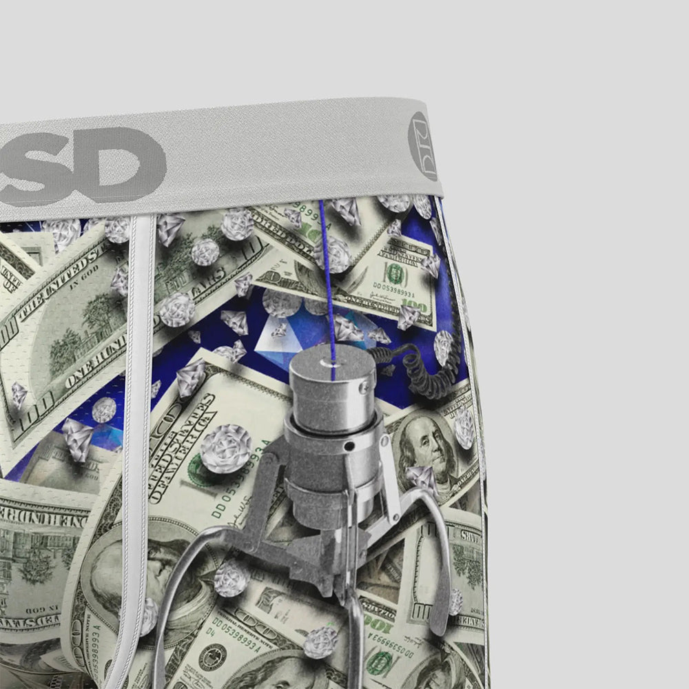 MONEY- 平口四角褲-現金一把抓-白色