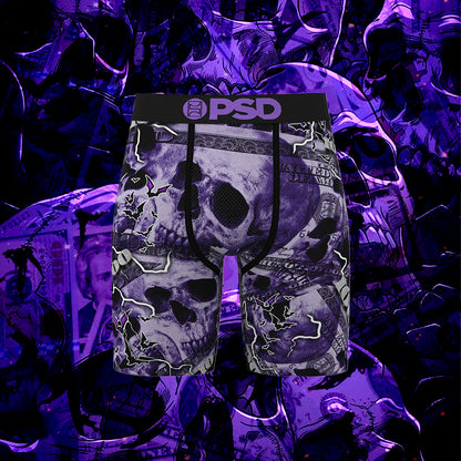 MONEY- 平口四角褲-空洞騎士-紫色