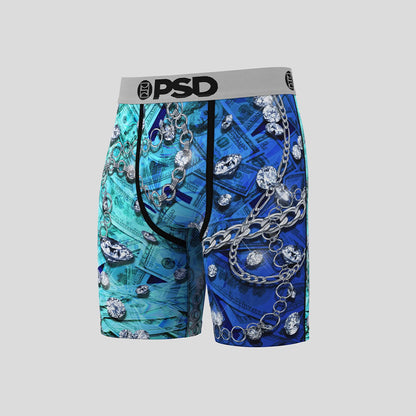 3件組- 平口四角褲-金錢與玫瑰-粉色