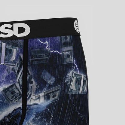 MONEY- 平口四角褲-呼風喚雨-黑色