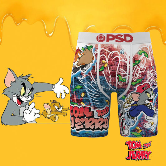 TOM AND JERRY- 平口四角褲-陷阱-白色