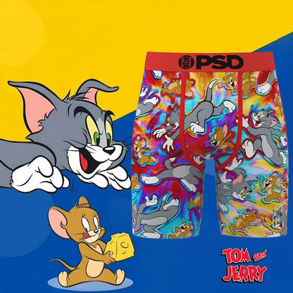 TOM AND JERRY- 平口四角褲-來抓我呀-紅色