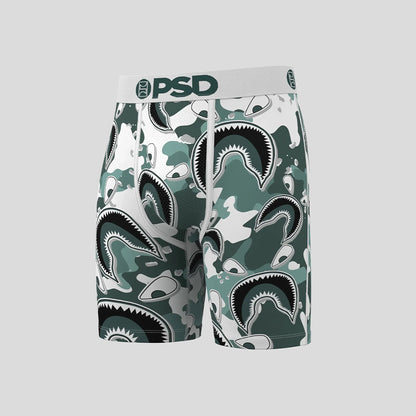 WARFACE- 平口四角褲-自由鯊魚-綠色