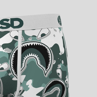 WARFACE- 平口四角褲-自由鯊魚-綠色