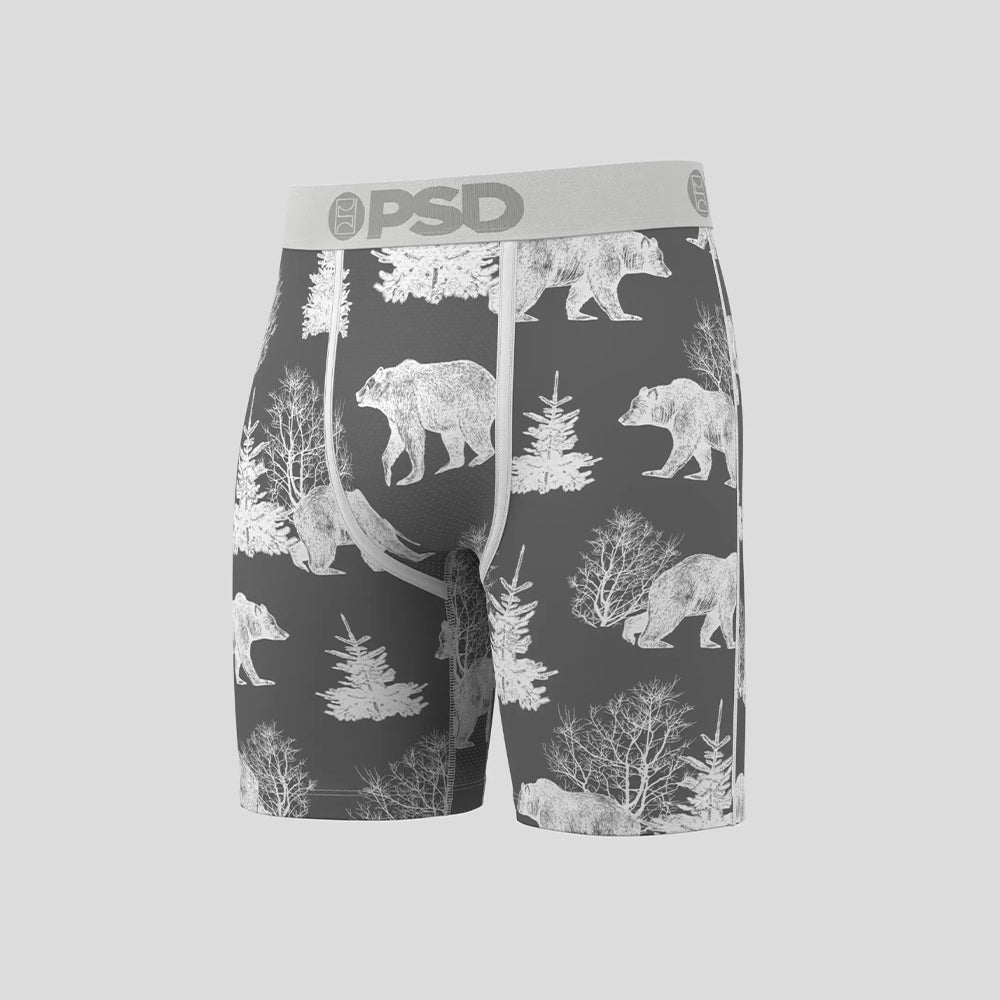 ANIMAL- 平口四角褲-CHILL 熊-白色