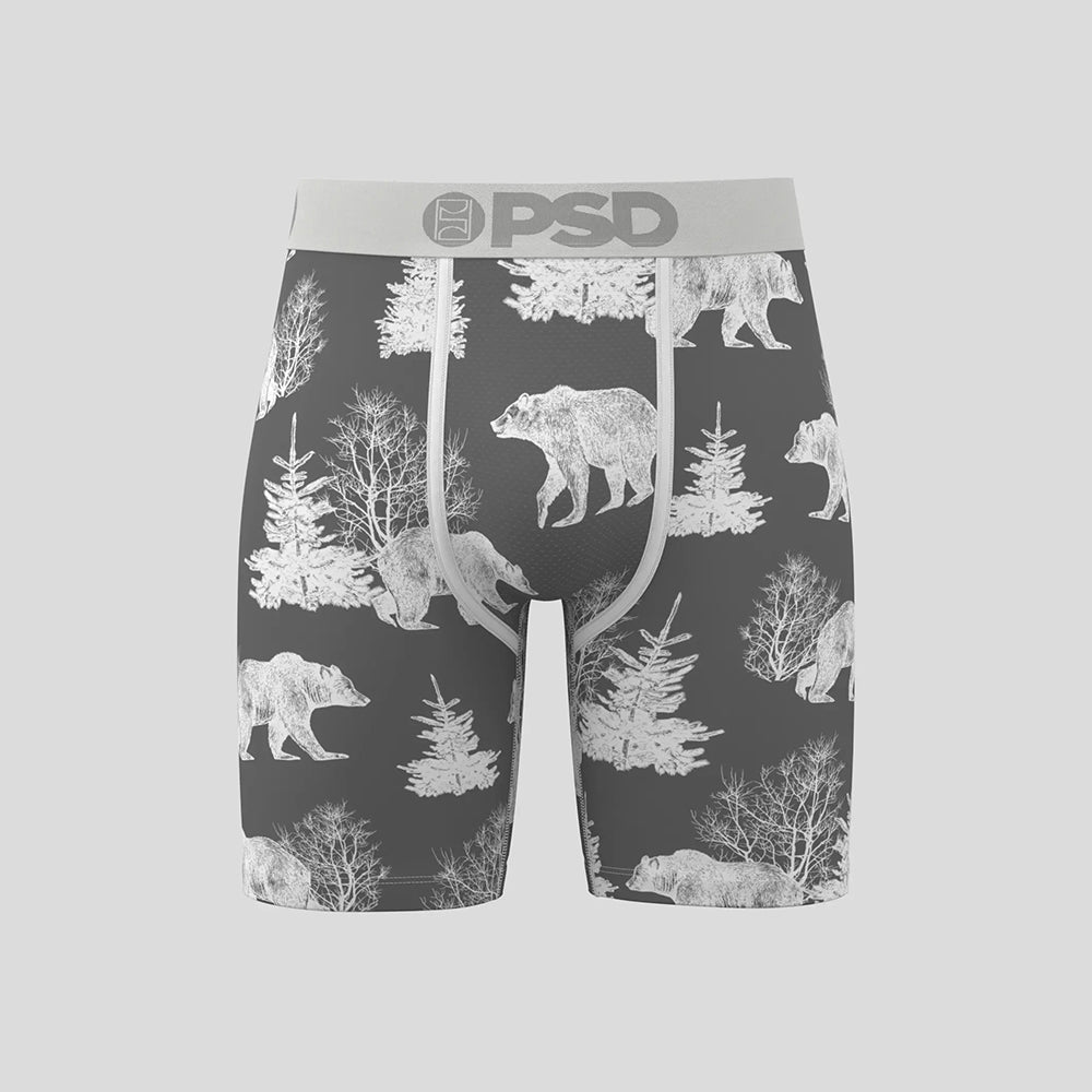 ANIMAL- 平口四角褲-CHILL 熊-白色