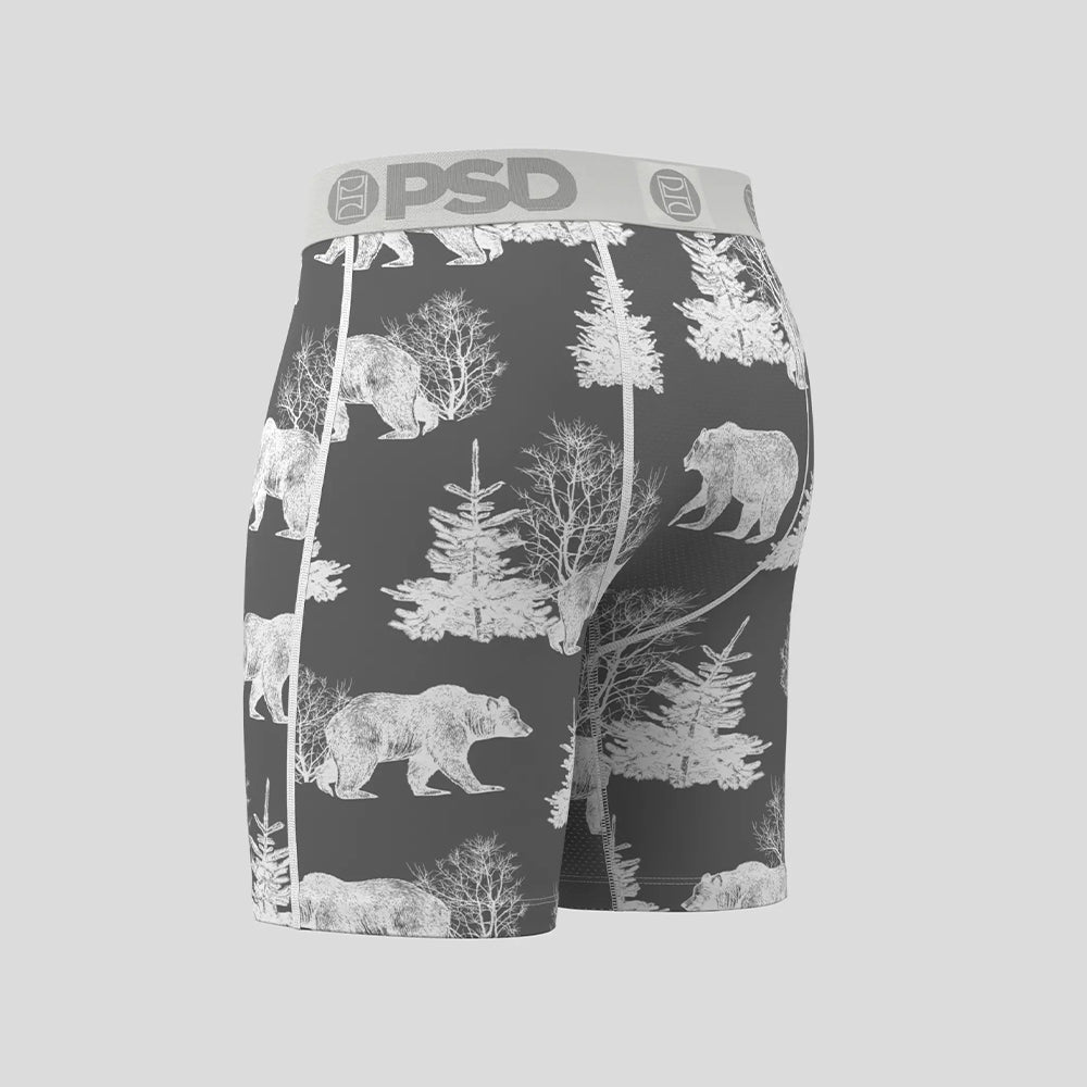 ANIMAL- 平口四角褲-CHILL 熊-白色