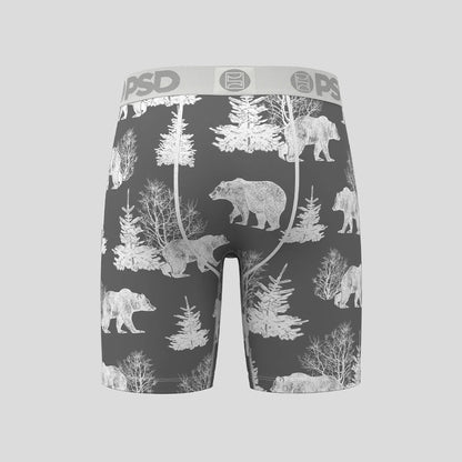 ANIMAL- 平口四角褲-CHILL 熊-白色