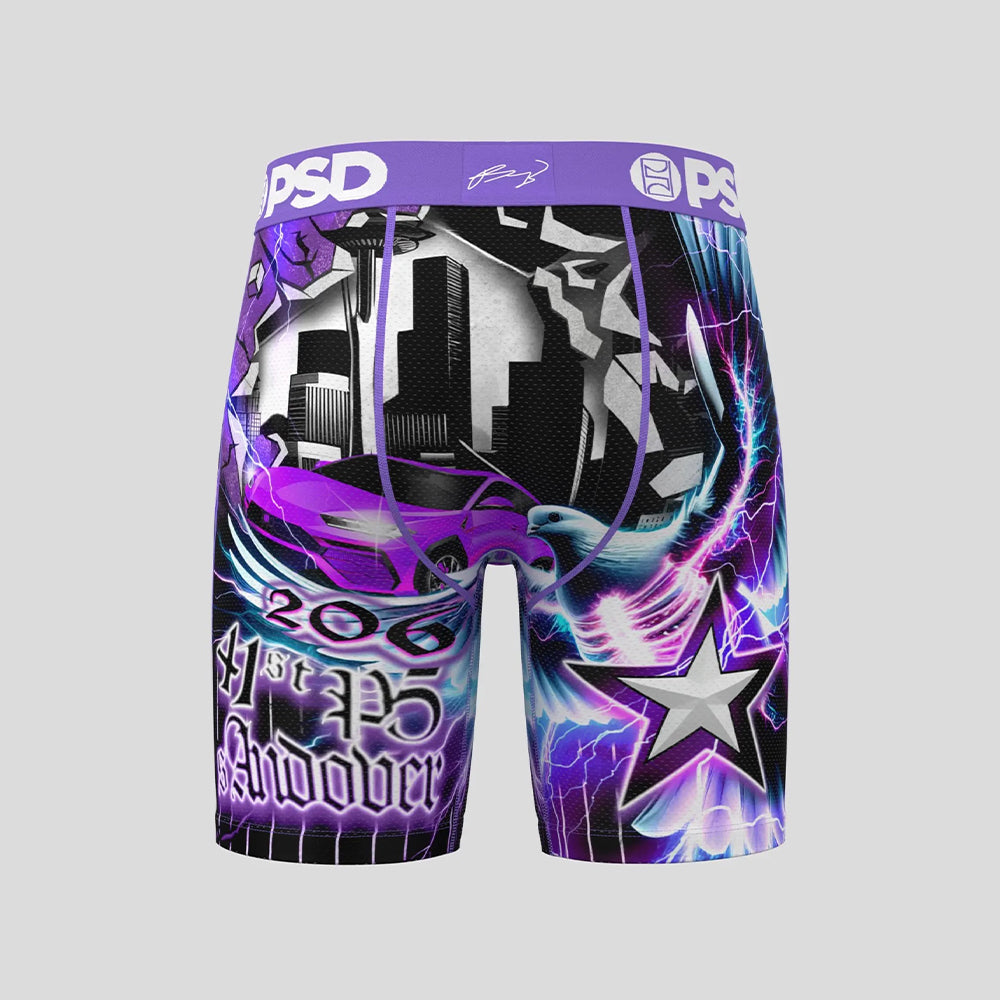 PAOLO - Boxer Briefs (Cool Fit) - Paisley Pattern - Blue