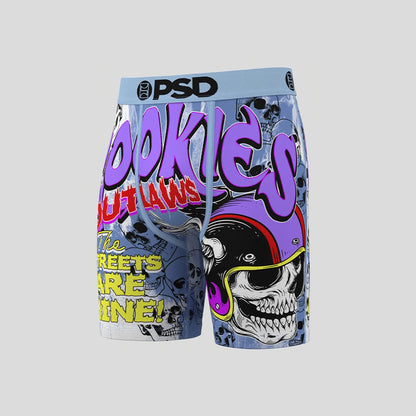 COOKIES- 平口四角褲-我就叛逆-藍色