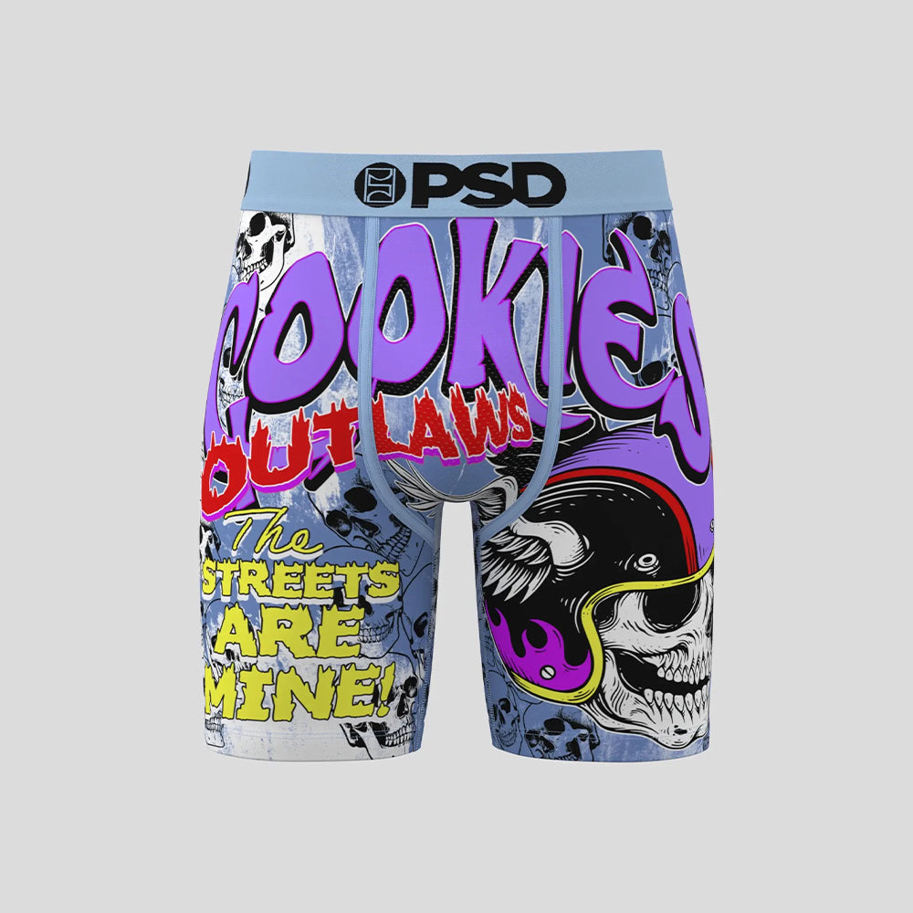 COOKIES- 平口四角褲-我就叛逆-藍色