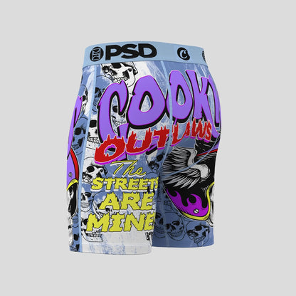 COOKIES- 平口四角褲-我就叛逆-藍色