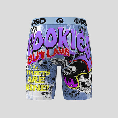 COOKIES- 平口四角褲-我就叛逆-藍色